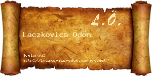 Laczkovics Ödön névjegykártya