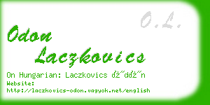 odon laczkovics business card